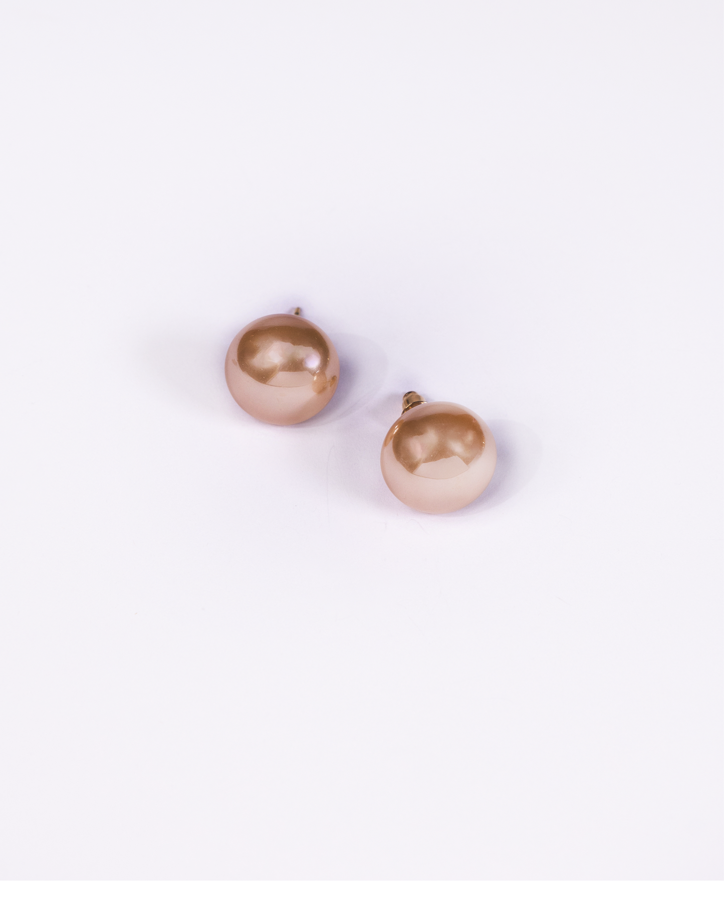 Copper pearl earrings