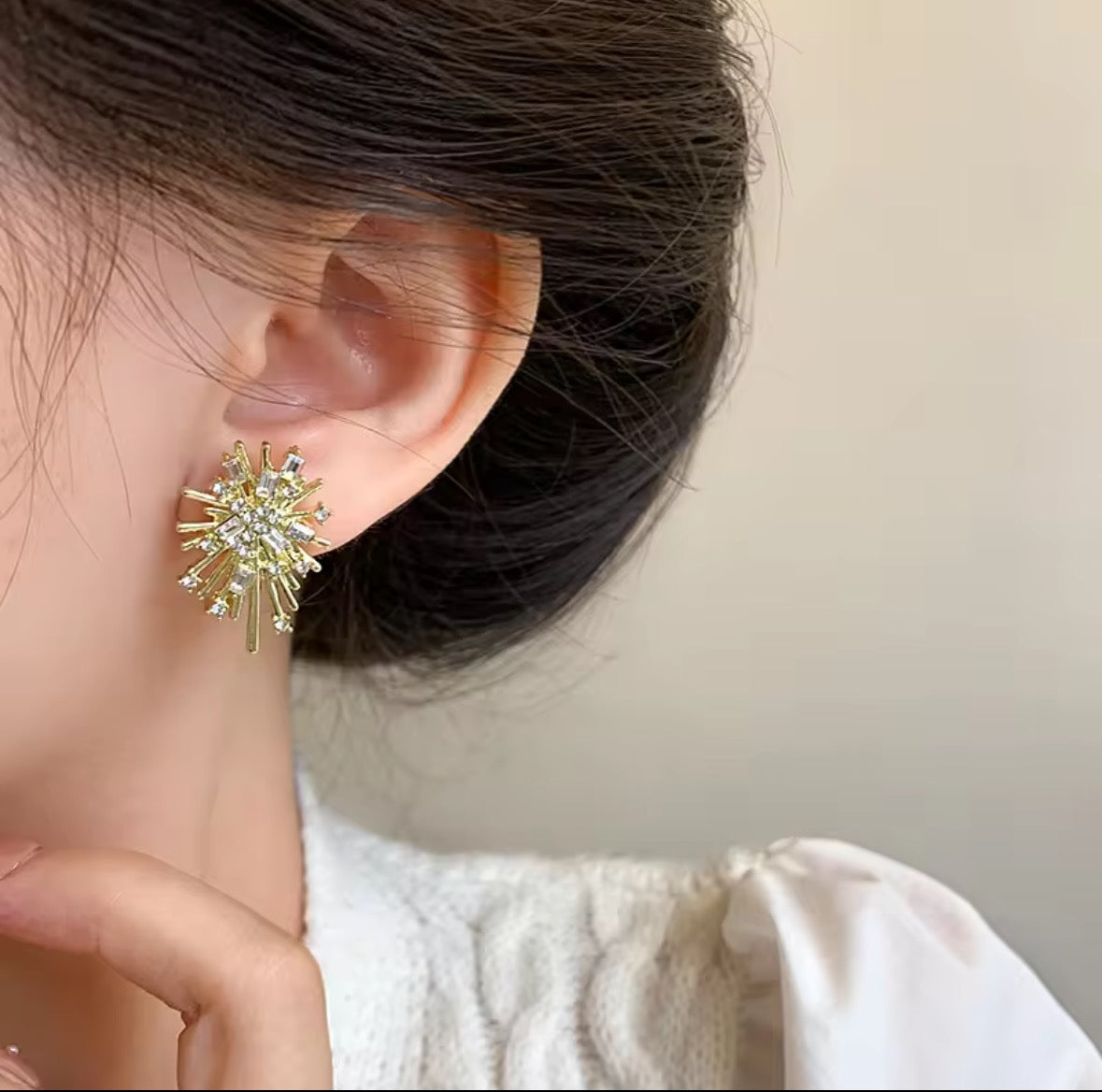 Gold Firework earrings