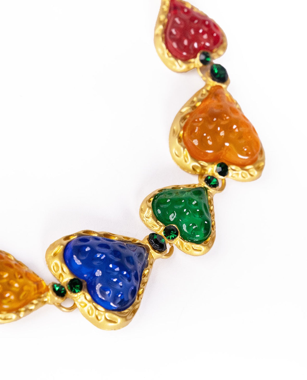 Multicolor heart necklace