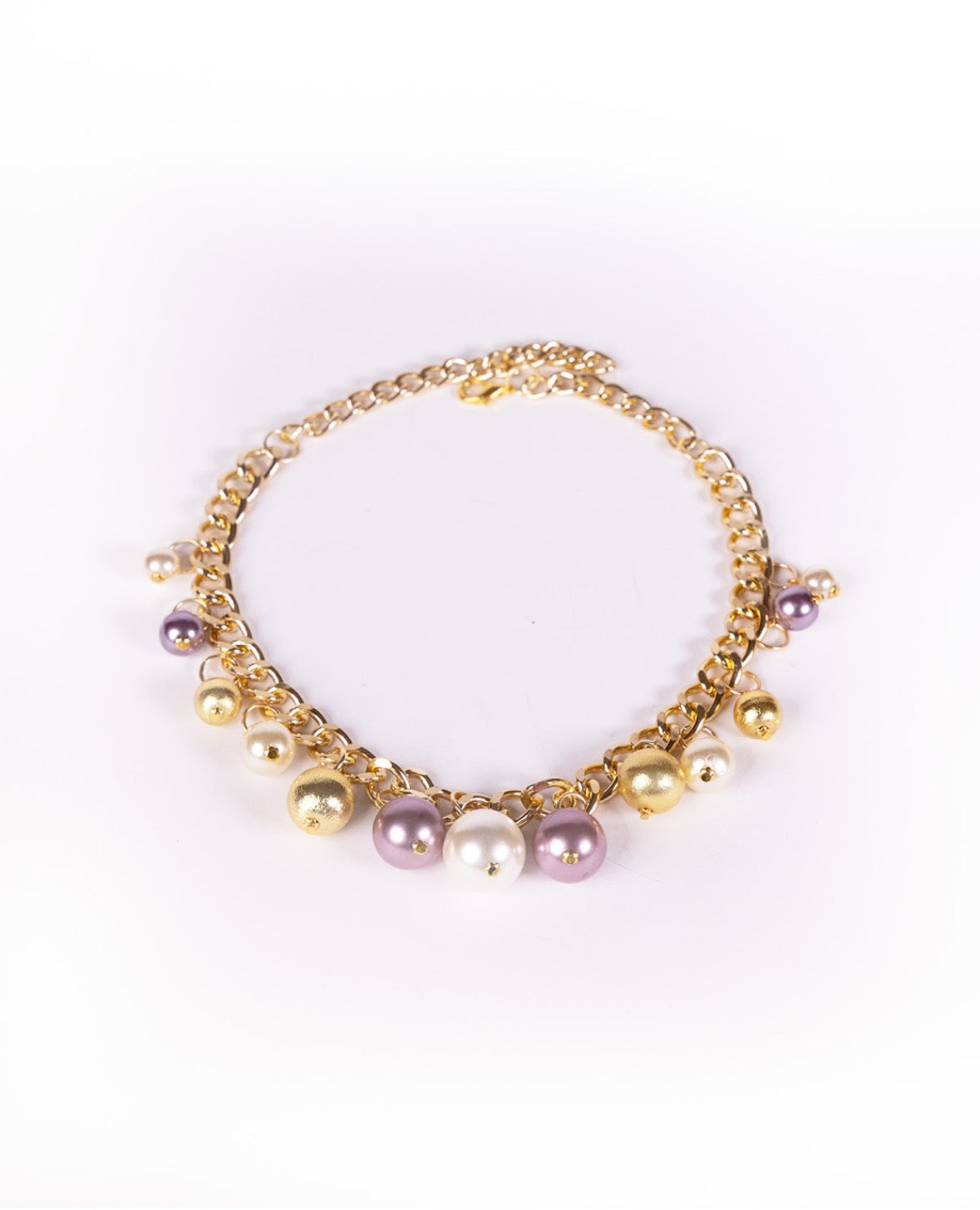 Pearl and chain necklace