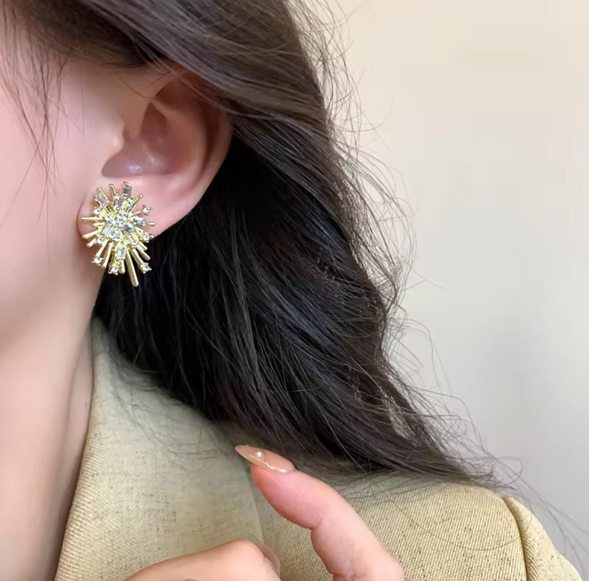 Gold Firework earrings