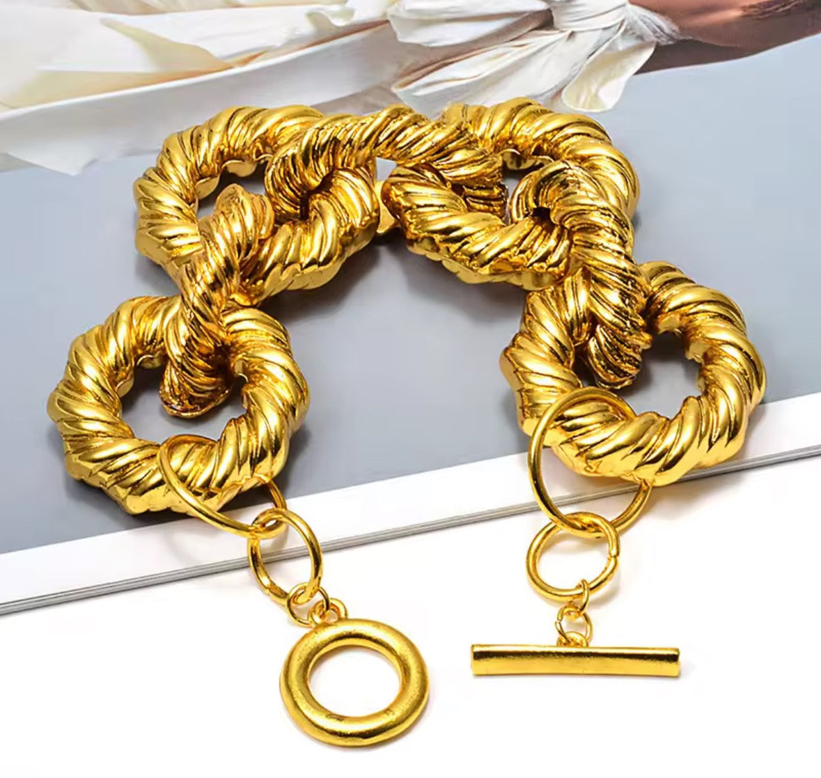 Gold Chain link bracelet