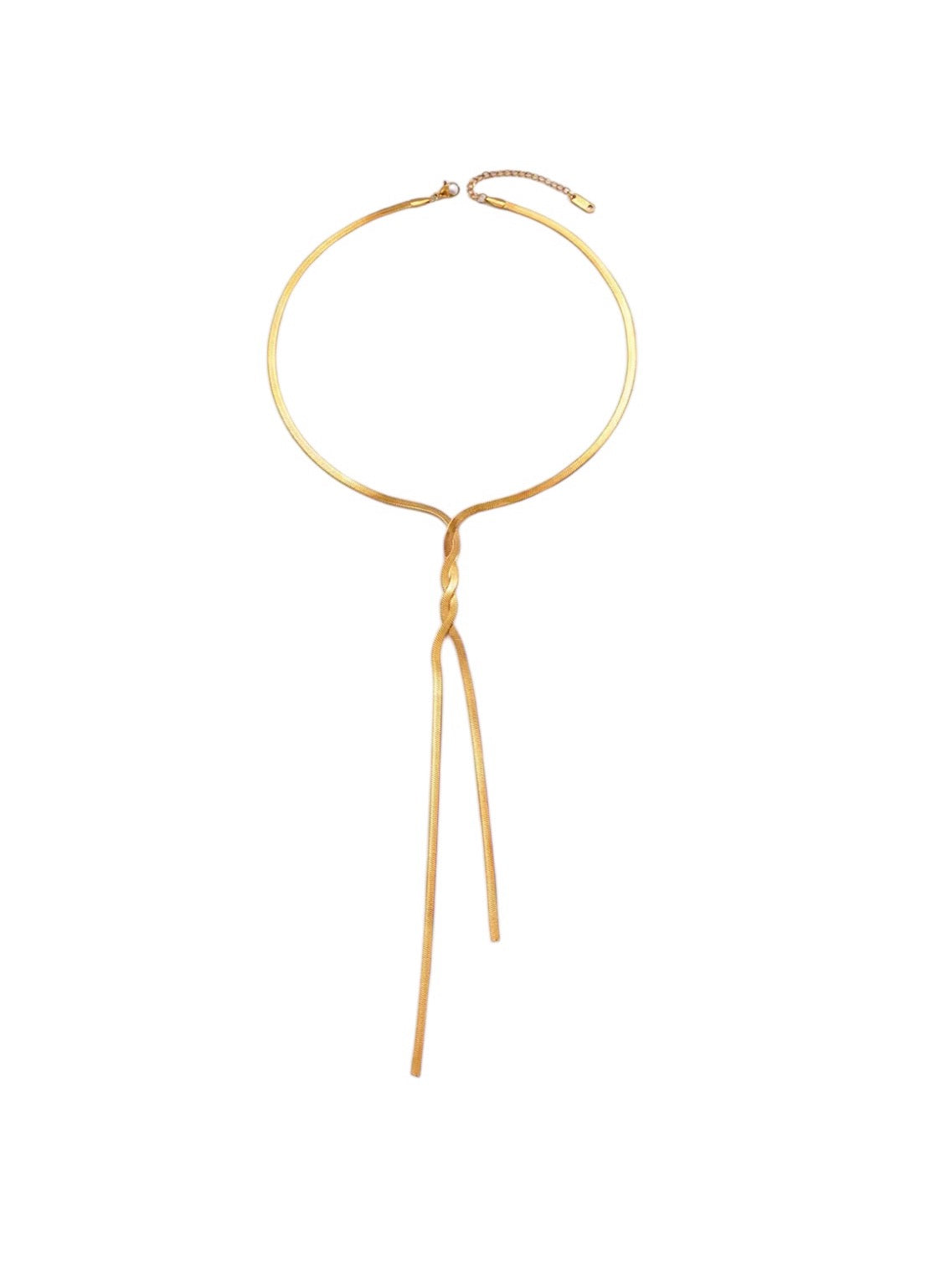 Long snake tassel necklace