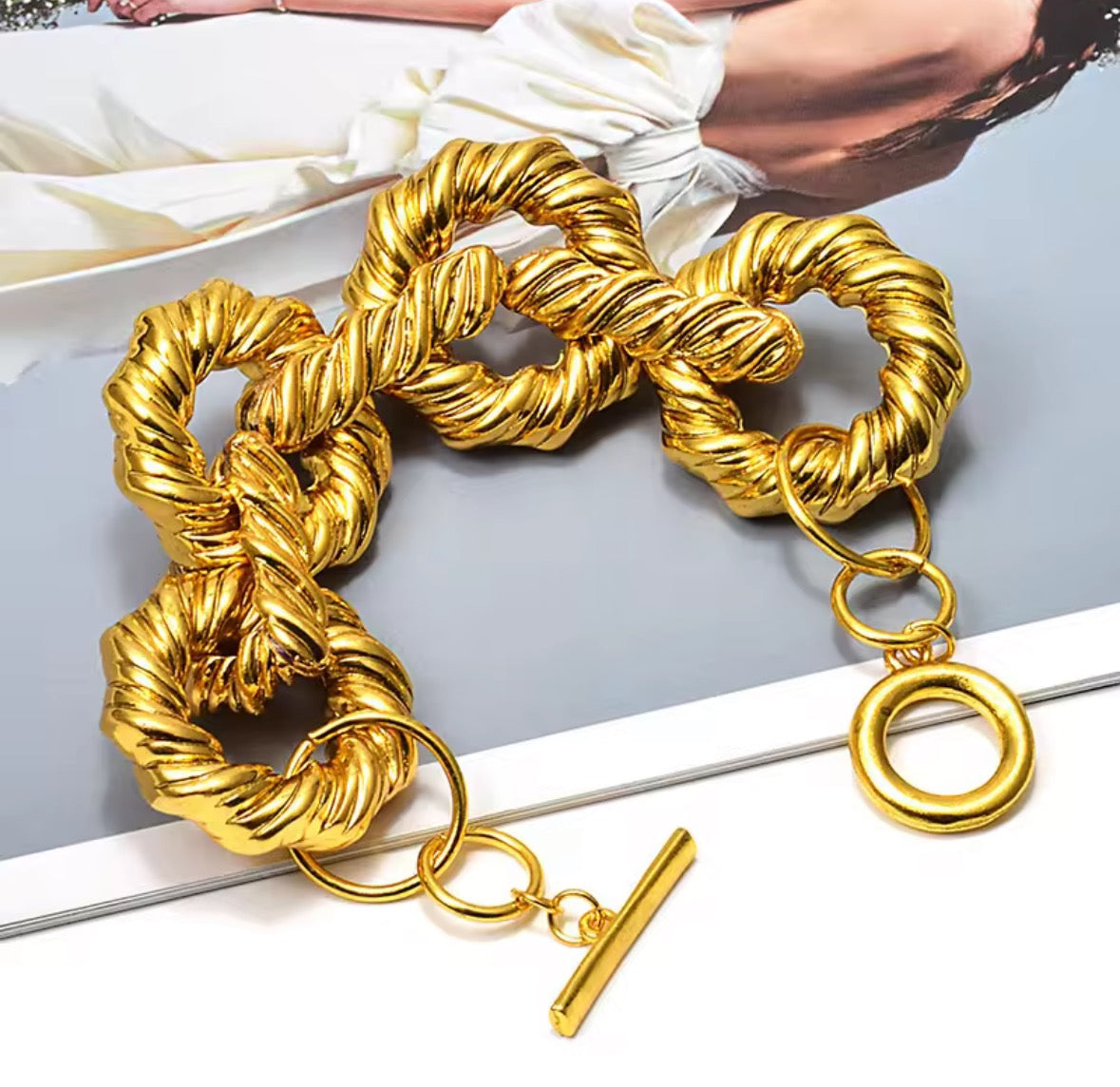 Gold Chain link bracelet