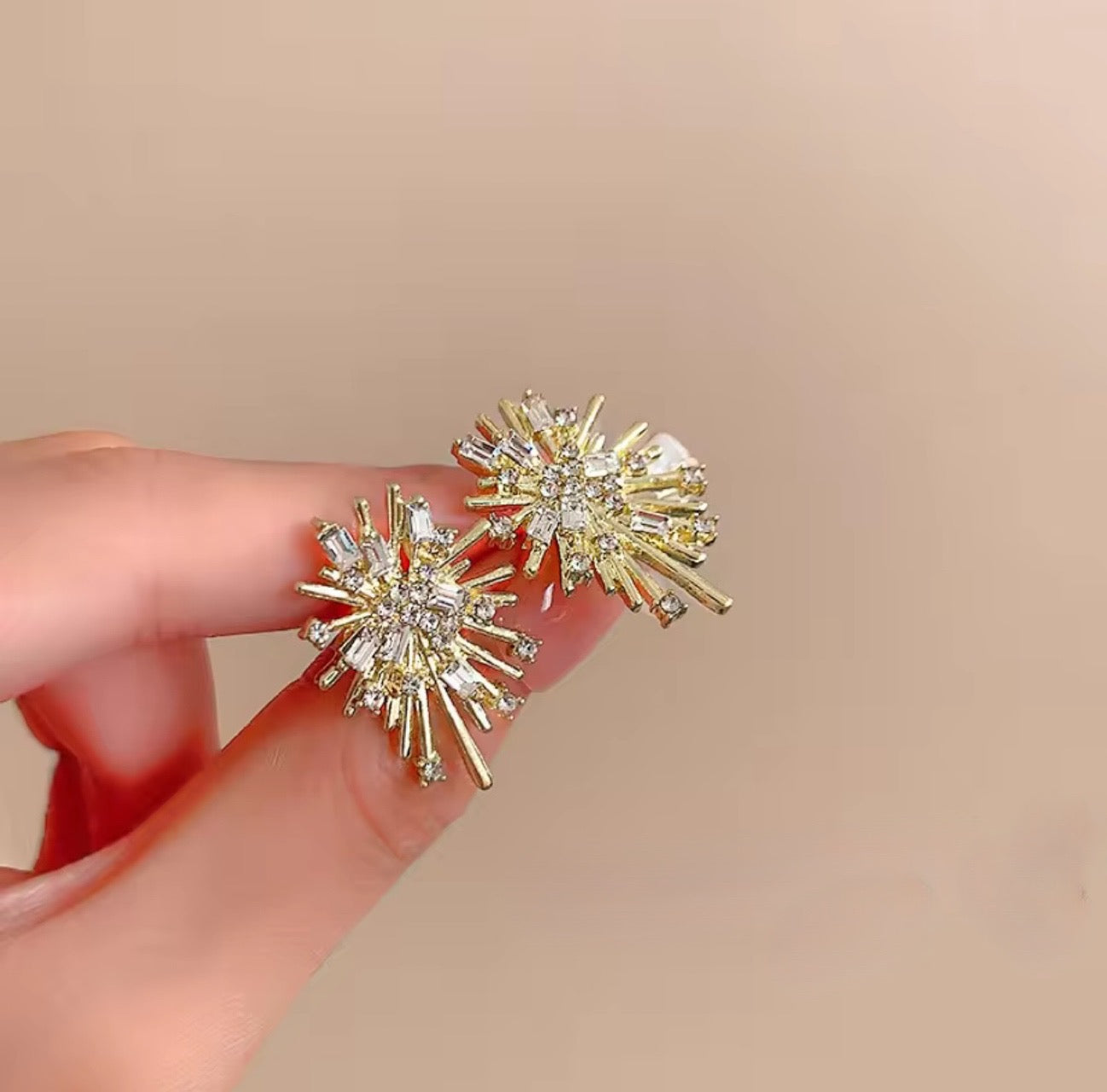 Gold Firework earrings