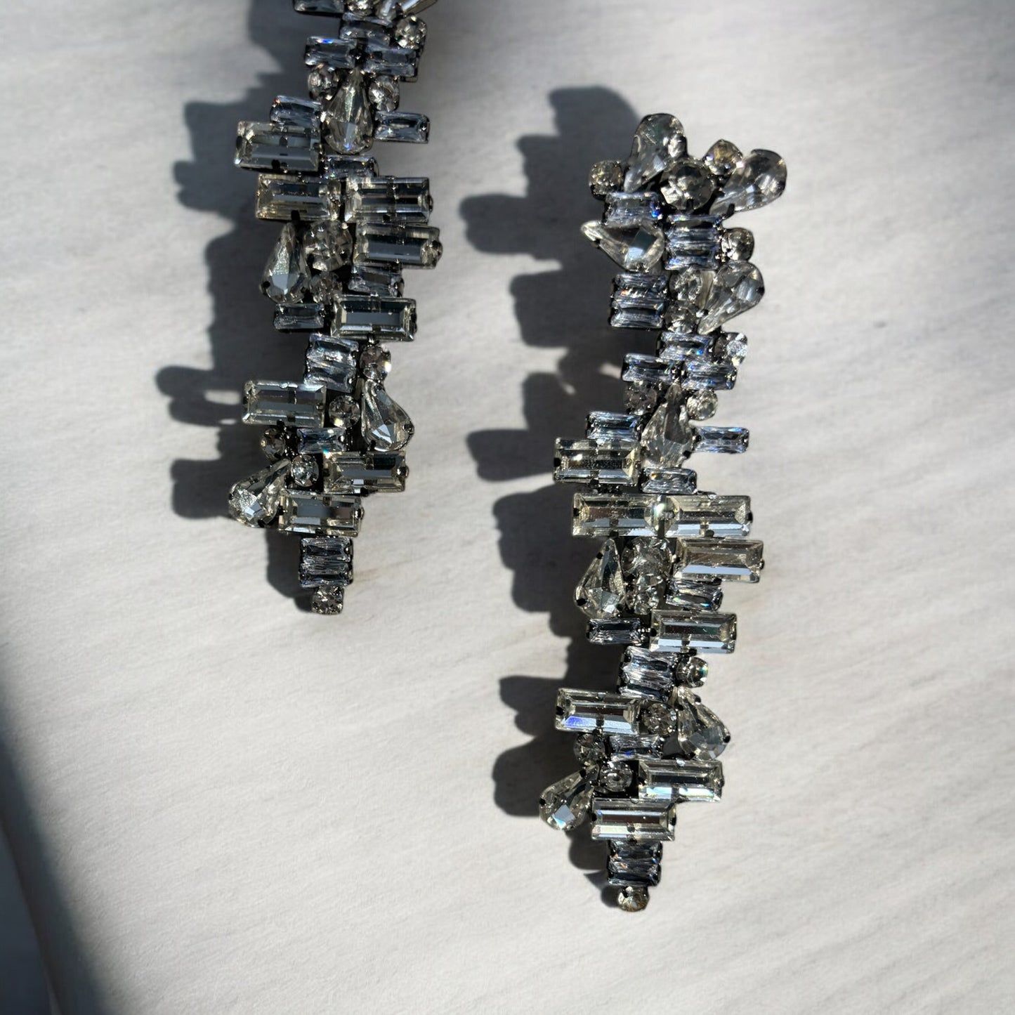 Metallic crystal earrings