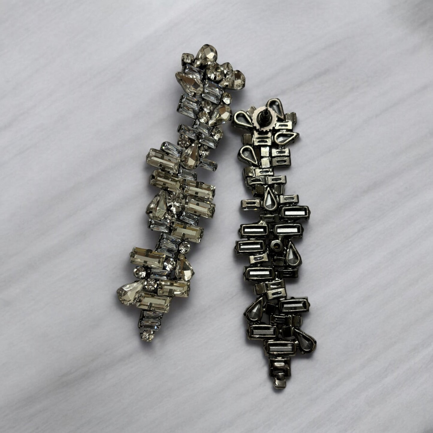 Metallic crystal earrings