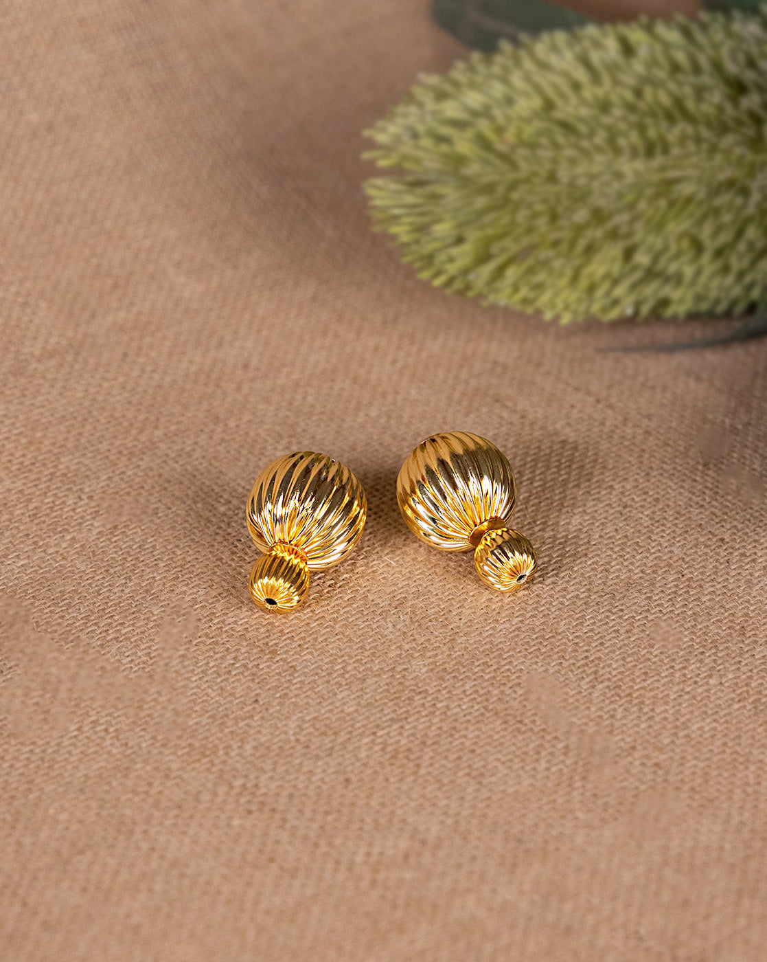 Striped Gold Earrings