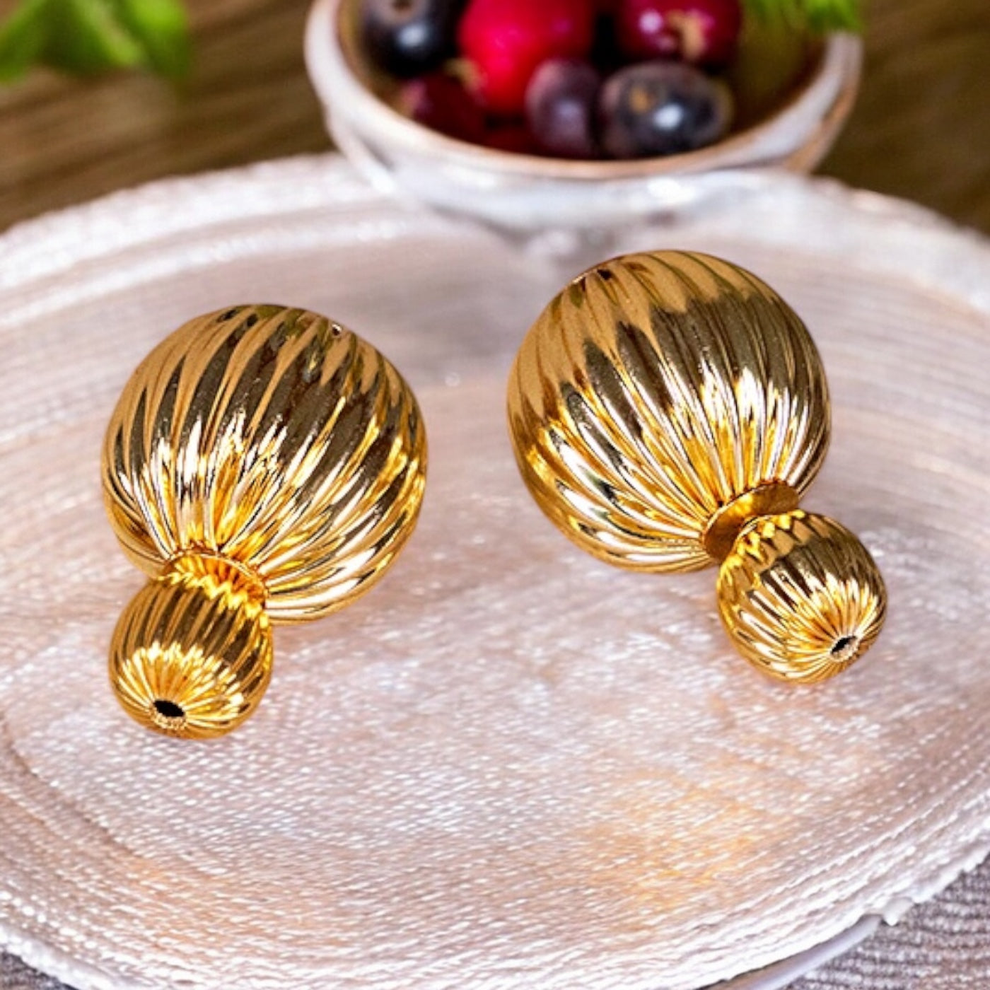 Striped Gold Earrings