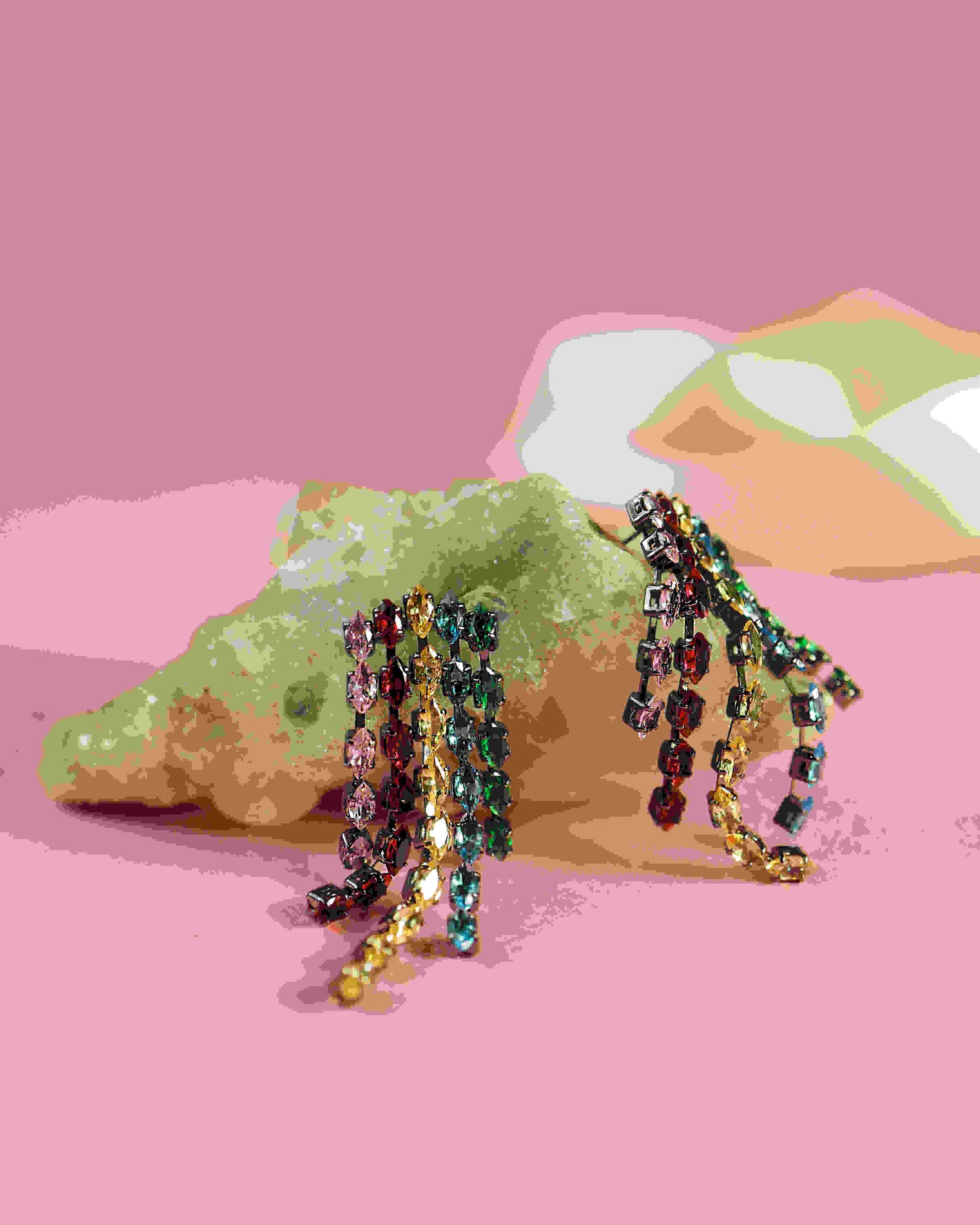 crystal dangler earrings