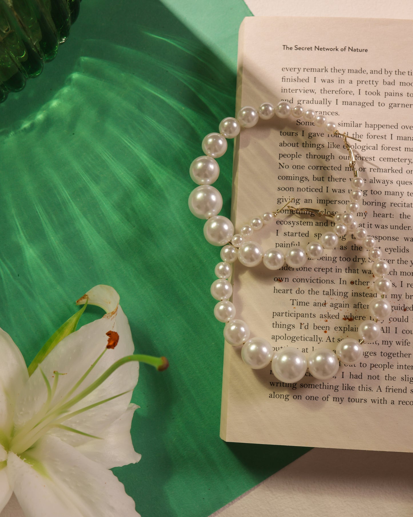 Big pearl hoops