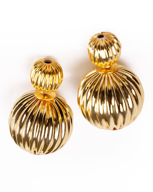 Senshi Striped Gold Earrings Diwali gift