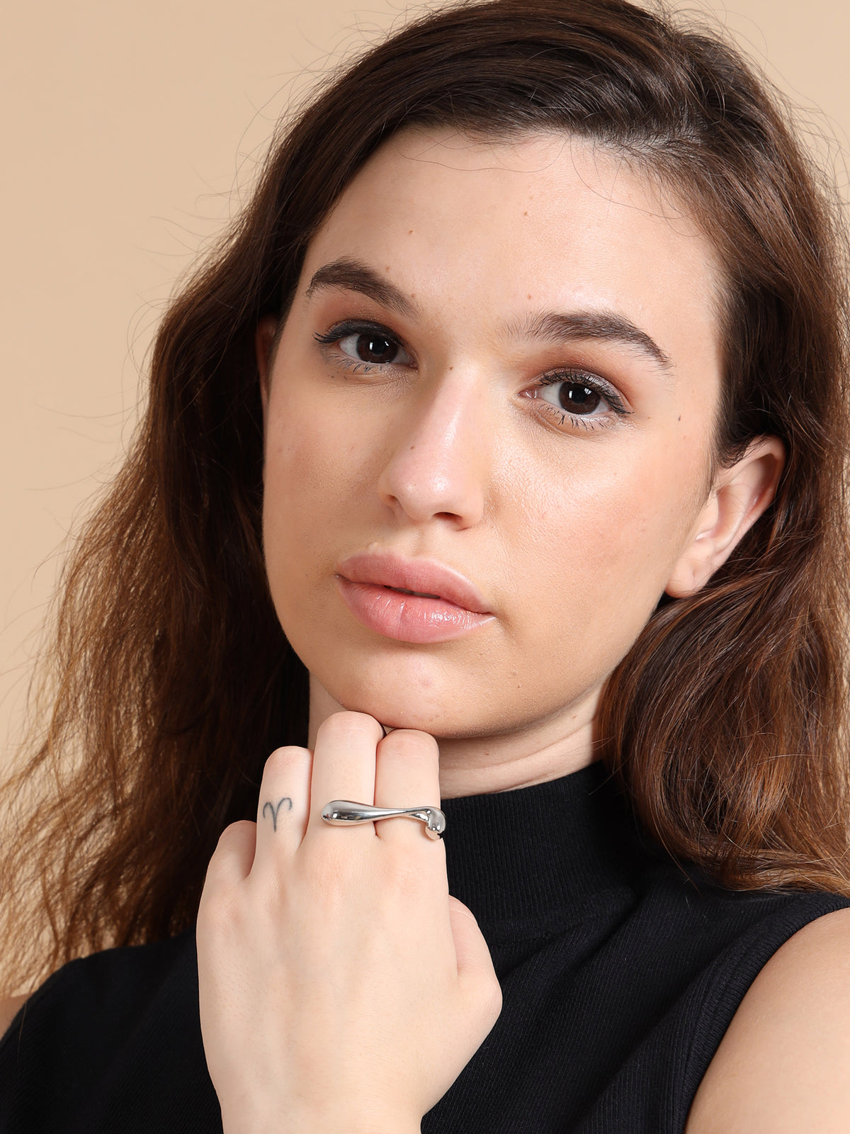 Silver Dash Ring by Senshi Jewellery, view 2